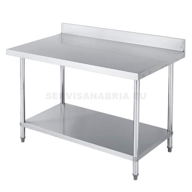 Mesa en Acero Inoxidable con Entrepaño