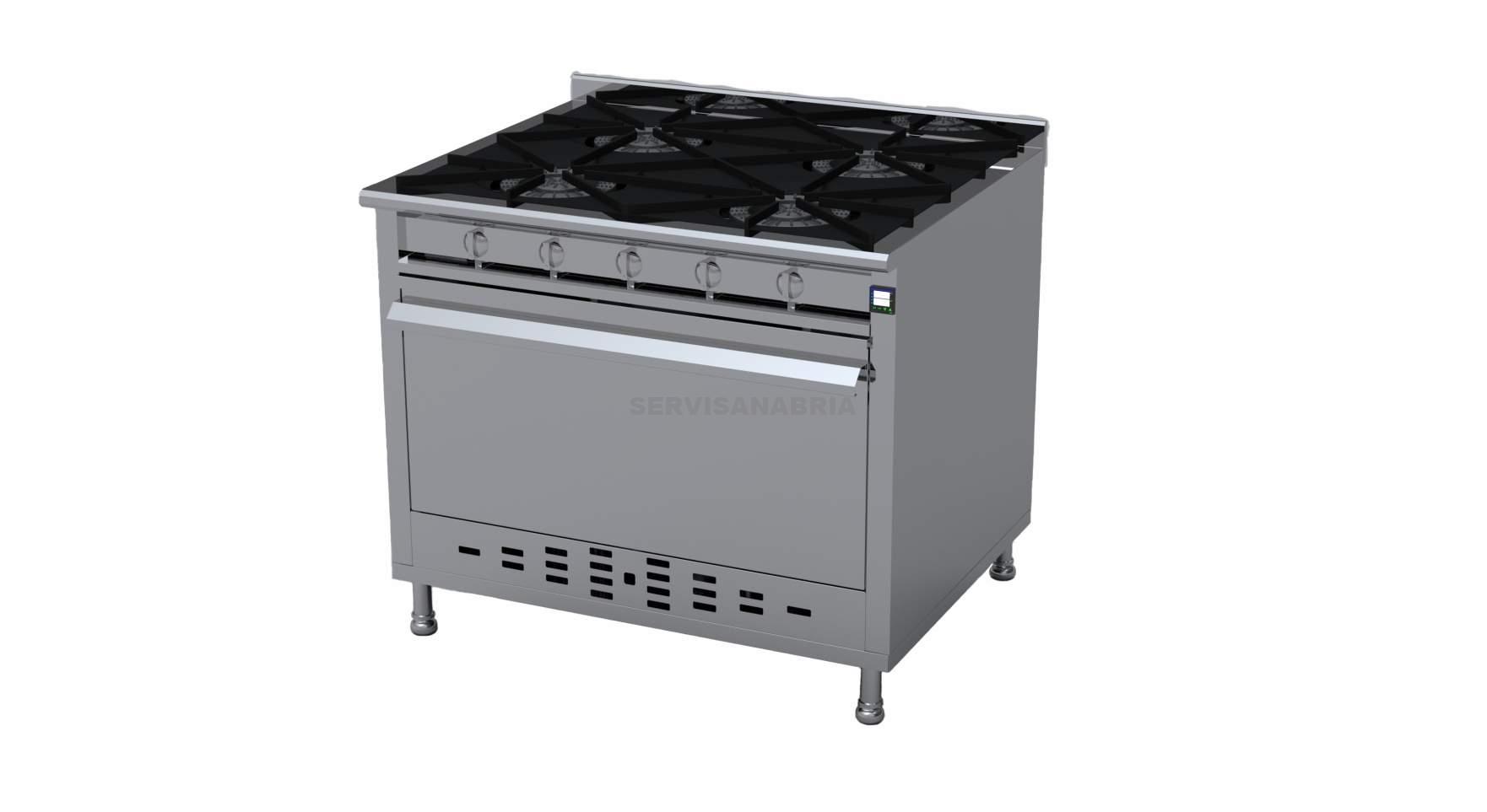 Estufa Industrial 4 Puestos con Horno